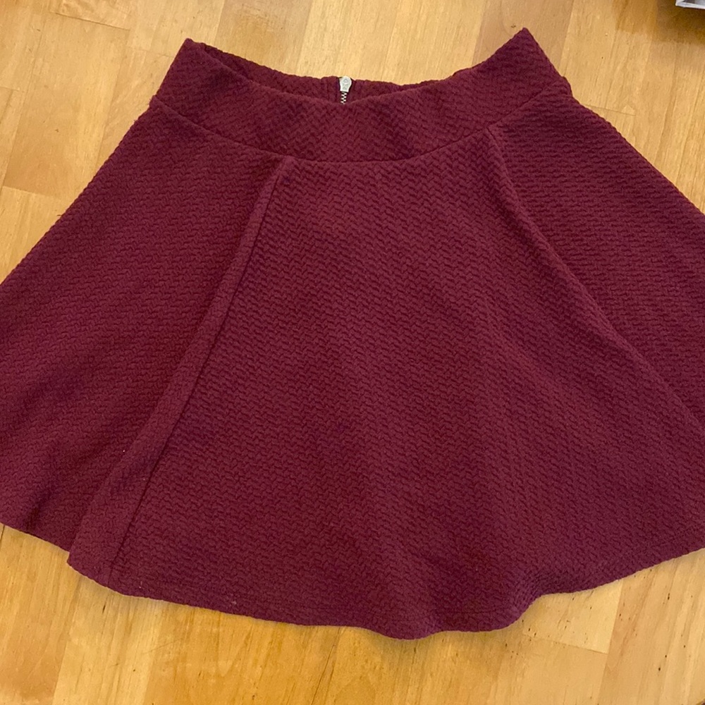H&M Divided | rich burgundy skater skirt